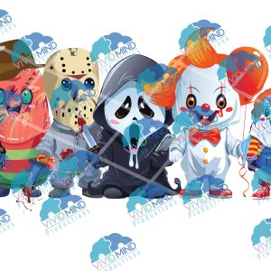 Unlock Your Creativity with Our Adorable Horror Character Group Digital Download!